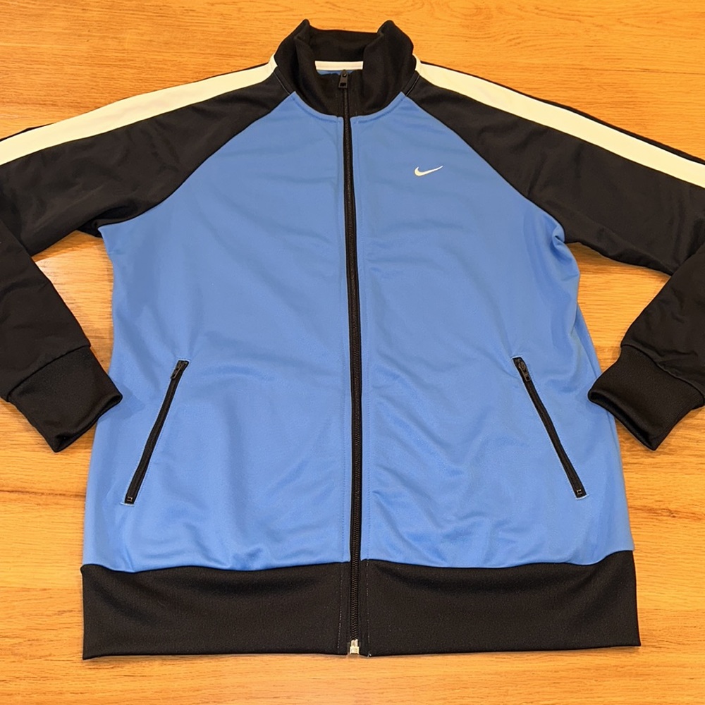 Nike Size XL Swoosh Athletic Sport Bomber Jacket ~Gym Fitness Running Track Suit